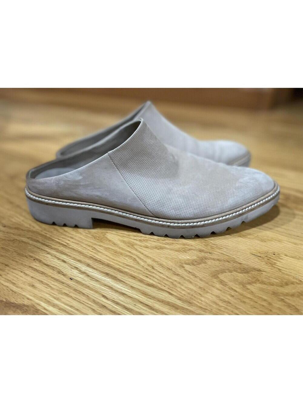 ECCO Women's Modern Tailored Slide Loafer EU 38 size 7-7.5 Mules Beige Suede